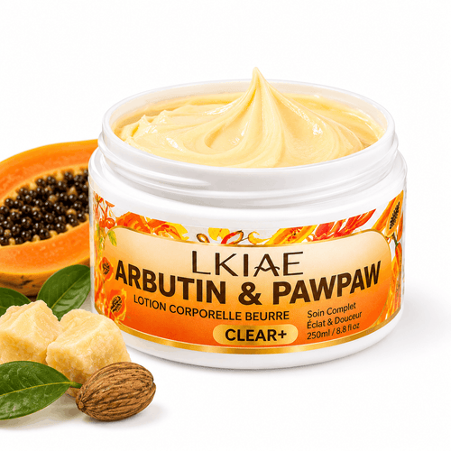 LKIAE Arbutin & Pawpaw Body Butter Lotion with Vitamin E for soft, hydrated and radiant skin