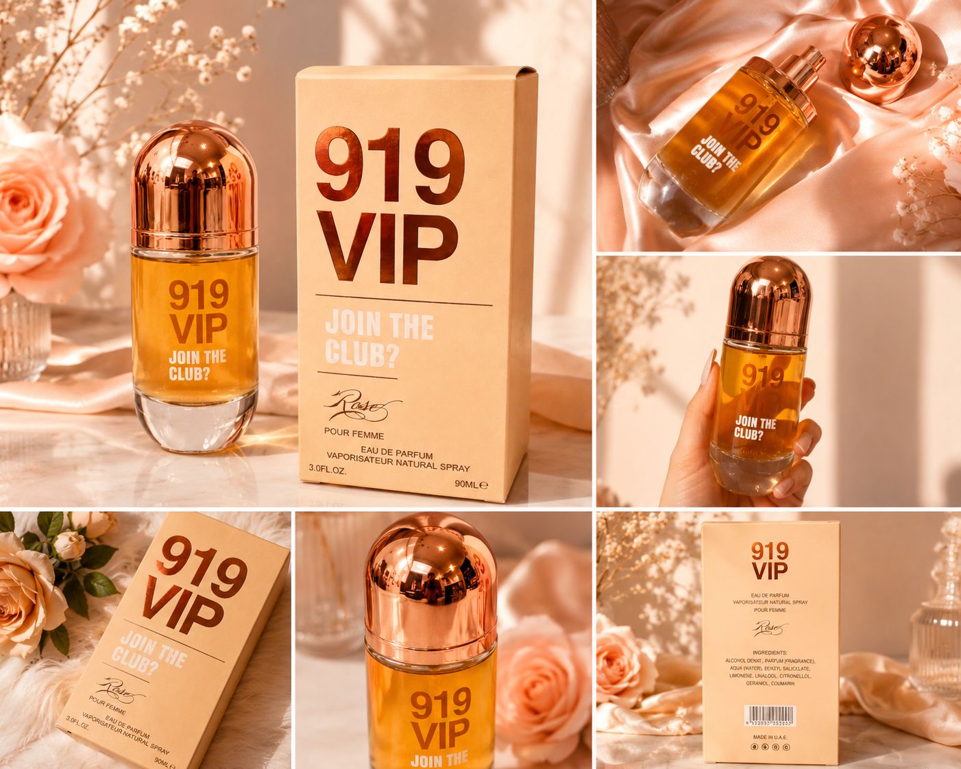 919 VIP Rose – Eau de Parfum Pour Femme 90